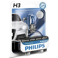 Автолампа галогенная PHILIPS WHITEVISION H3 12V 55W  (2шт.)