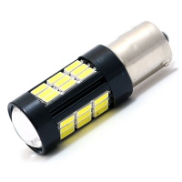 Автомобильная светодиодная лампа 1157 - P21/5W - S25 - BAY15d - 29 SMD 5730 + Линза (2шт.)